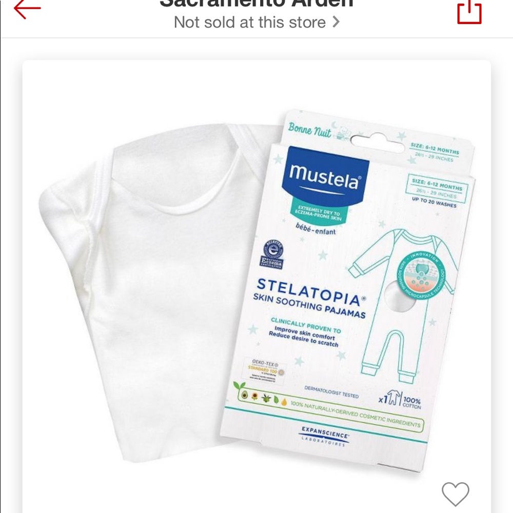Mustela  6-12 months soothing pajamas for eczema